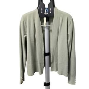 NWT Milano Essentials Cardigan Seagreass Size Large Gold